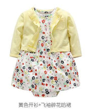 2018 Spring autumn Baby Girls Clothing Sets Newborn Baby girl Clothes Roupa Infant Jumpsuits Cotton Baby dresses 2 pieces set