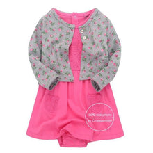2018 Spring autumn Baby Girls Clothing Sets Newborn Baby girl Clothes Roupa Infant Jumpsuits Cotton Baby dresses 2 pieces set